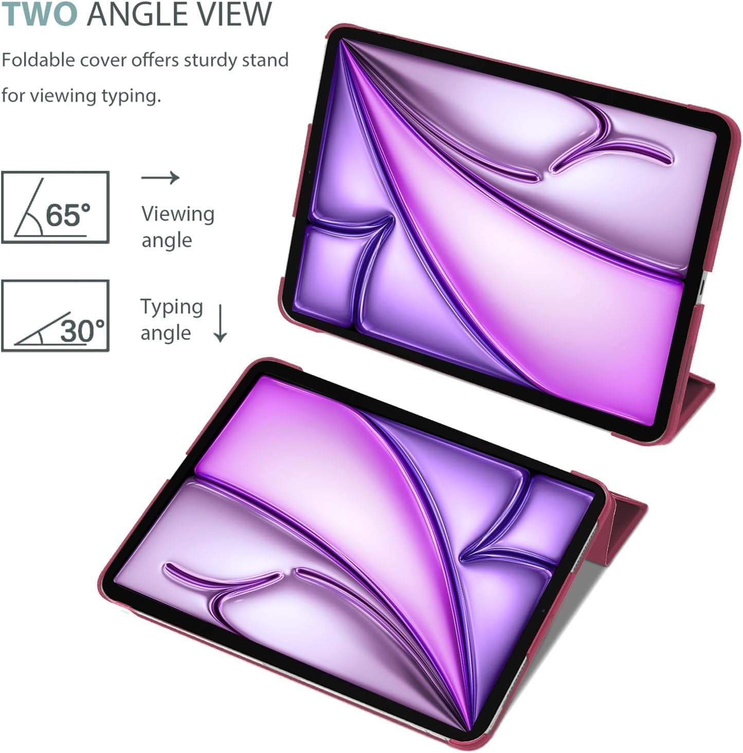 Thumbnail 4 de ProCase Smart Case for iPad Air 11-inch (M4/M3/M2) & iPad Air 10.9-inch (Air 5/4) – Hard Back Protective Cover in Wine