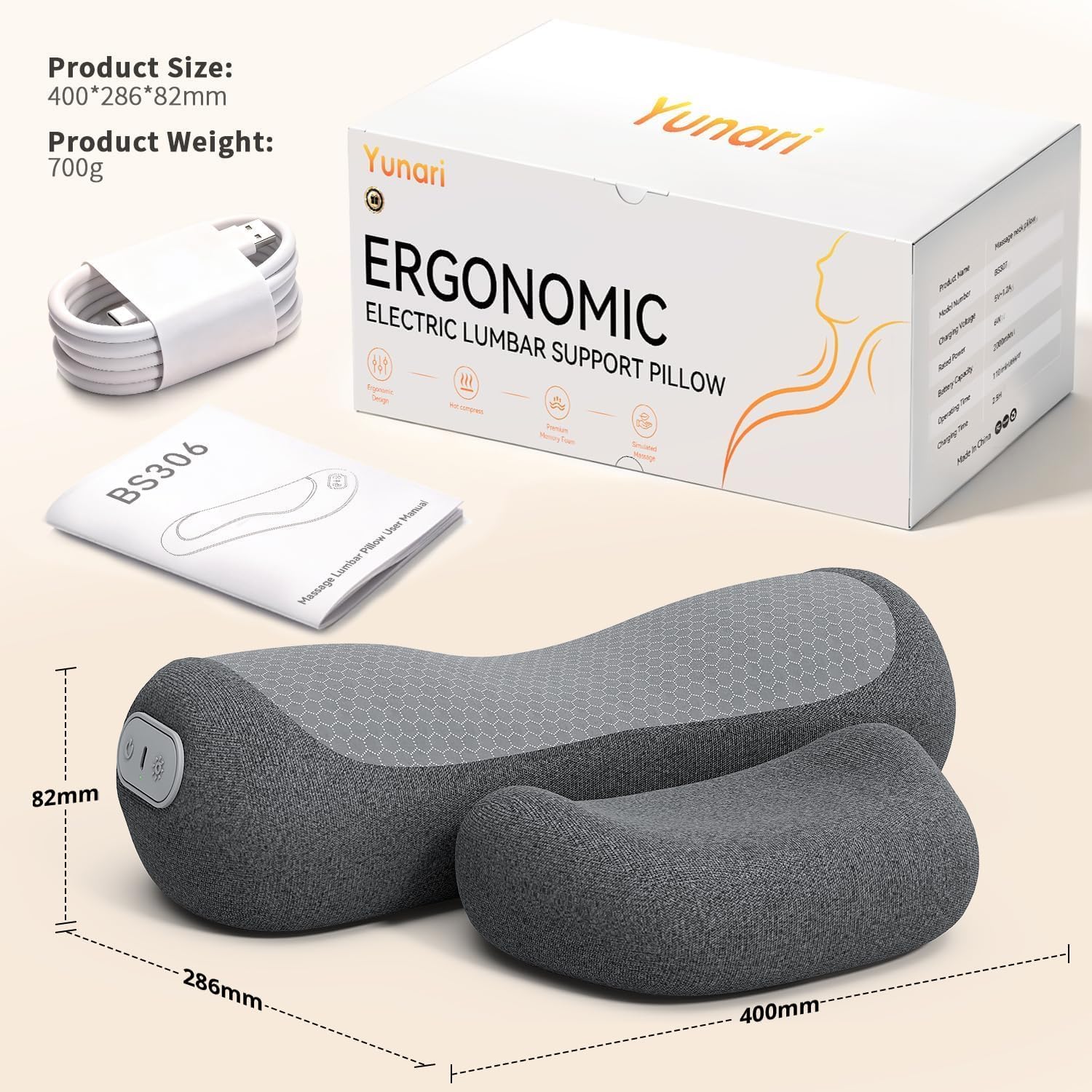Thumbnail 6 de Yunari 38520 3-in-1 Cordless Heated Neck Pillow with Memory Foam