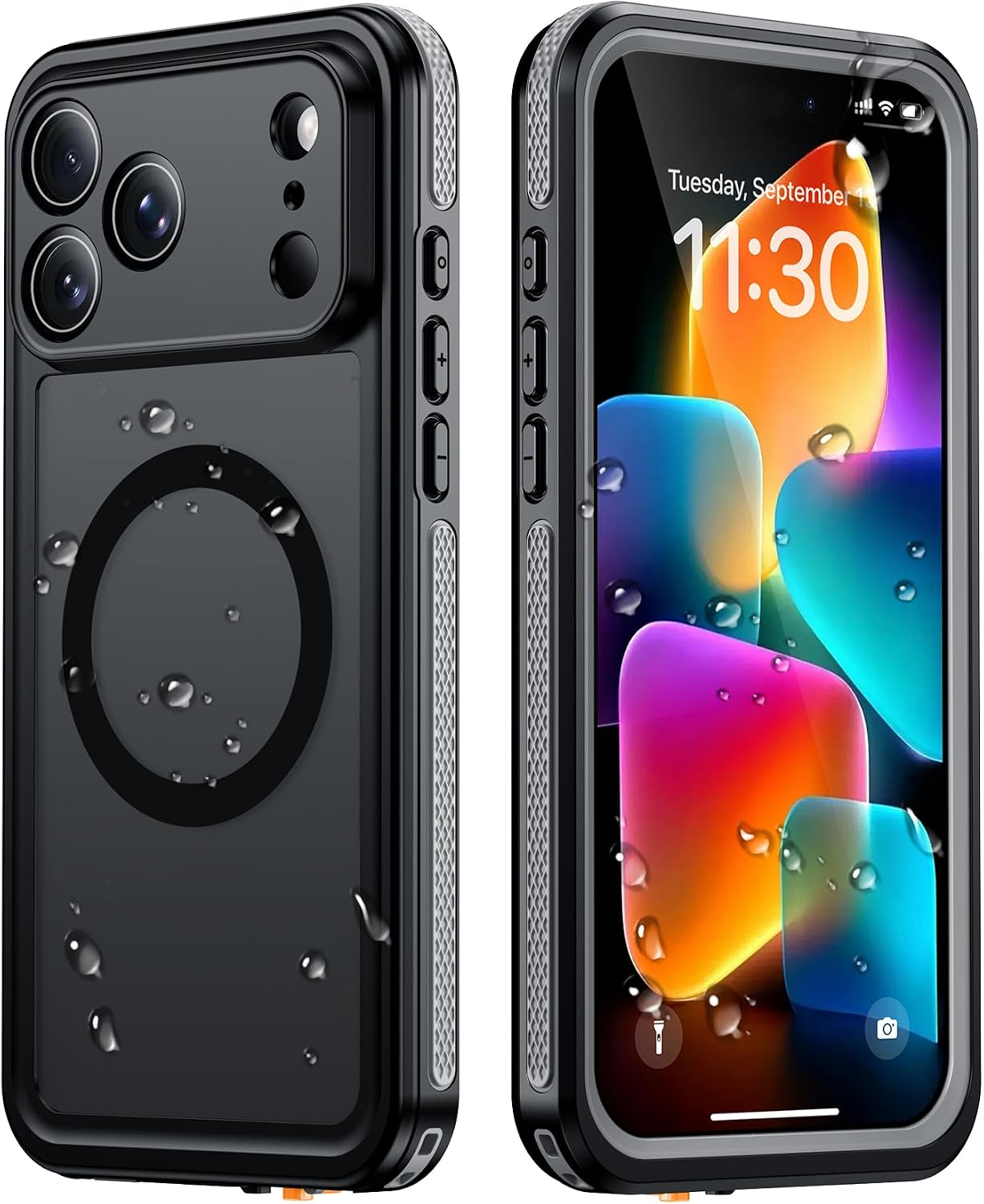 Detalle de Temdan iPhone 18 Pro Max Waterproof Case, IP68, MagSafe Compatible