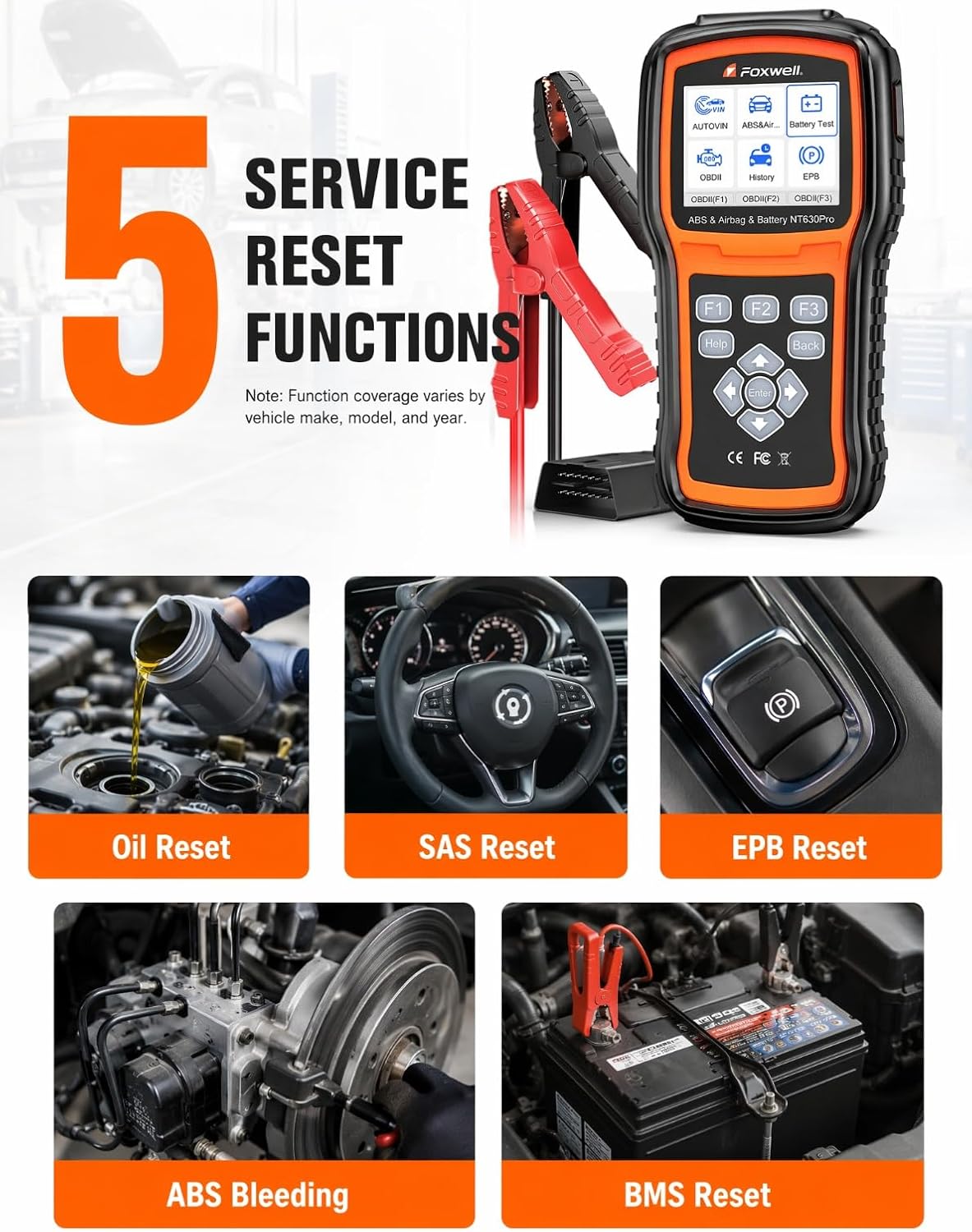Detalle de FOXWELL NT630 Pro 12V Battery & ABS Scanner