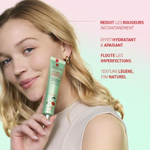 Detalle de Erborian CC Red Correct – Crème Teintée Anti-Rougeur SPF 25 (45 ml)
