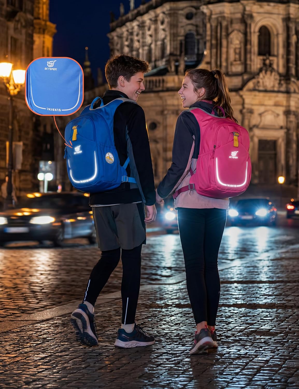 Thumbnail 4 de SKYSPER Kinderrucksack 15L – leichter Wanderrucksack mit Hydrationsfach & Sicherheitspfeife