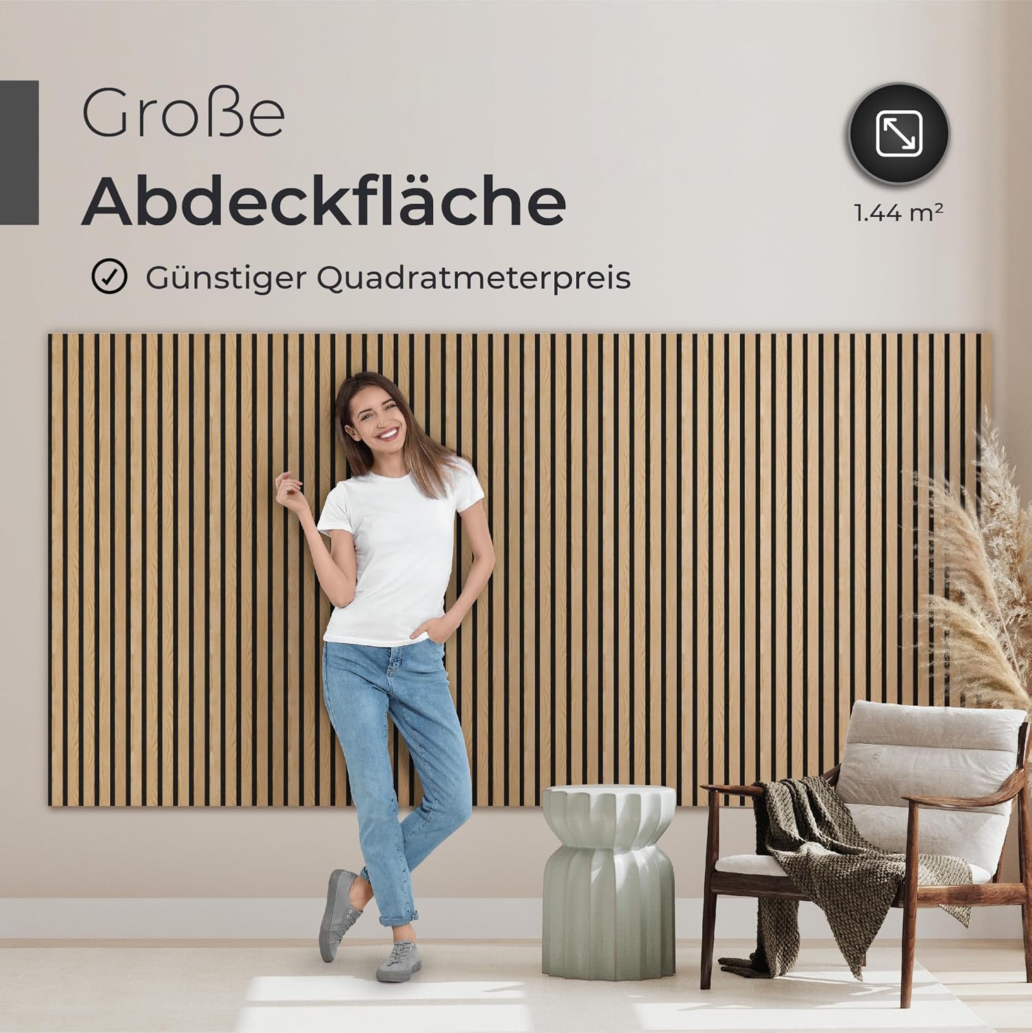 Thumbnail 5 de Aeco Sound Akustikpaneele Holz 120x60cm – 2er‑Set