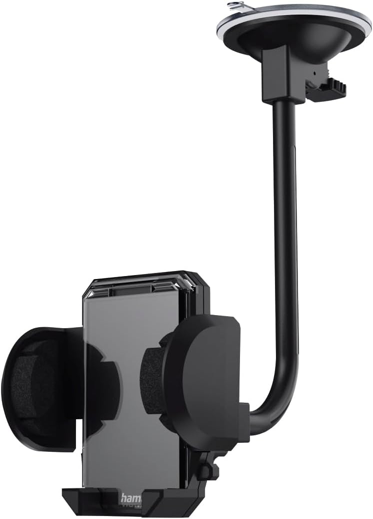 Thumbnail 5 de Hama Handyhalterung Auto für Lüftung & Scheibe, universal bis 11 cm Breite – 360° drehbar, Klemmhalter & Saugnapf (schwarz)