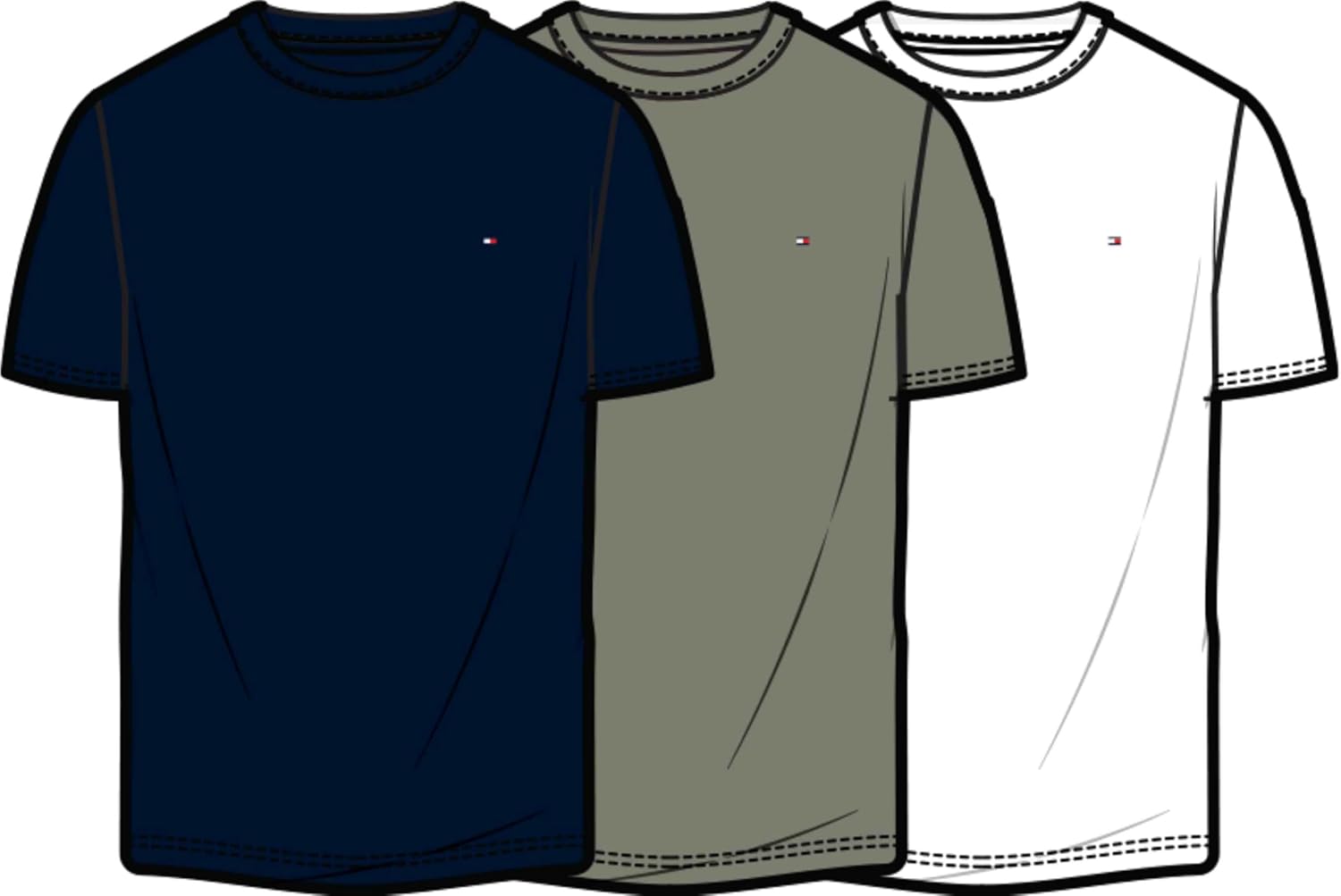 Thumbnail 6 de Tommy Hilfiger Herren 3p Ss Tee UM0UM03870 – T-Shirt im 3er-Pack