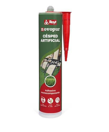 Detalle de Rayt 1315-13 Novopur: Cartucho de adhesivo monocomponente para césped artificial y pavimentos (300 ml)