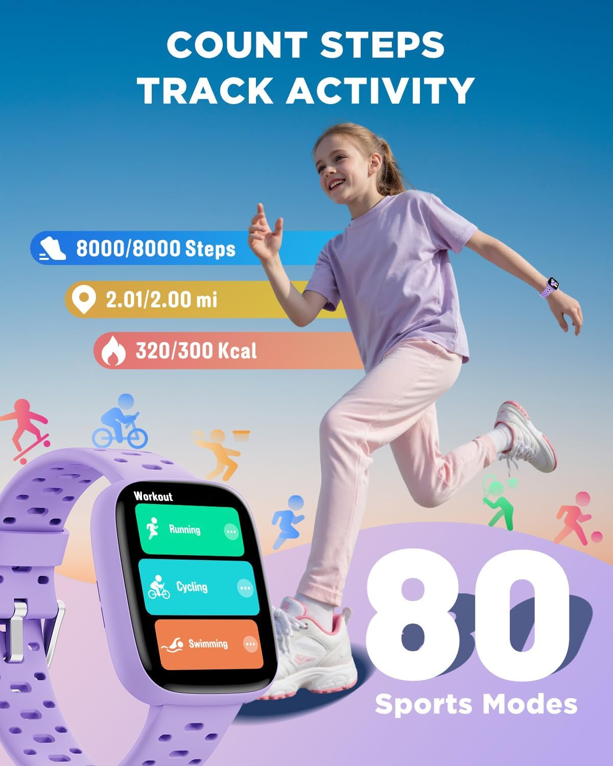 Detalle de BIGGERFIVE Kids Smart Watch 1.8-inch AMOLED