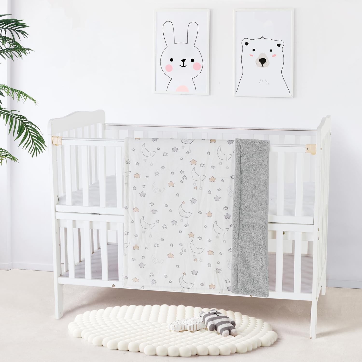 Thumbnail 1 de CREVENT 75cm x 100cm Cute Cozy Fluffy Warm Baby Blanket