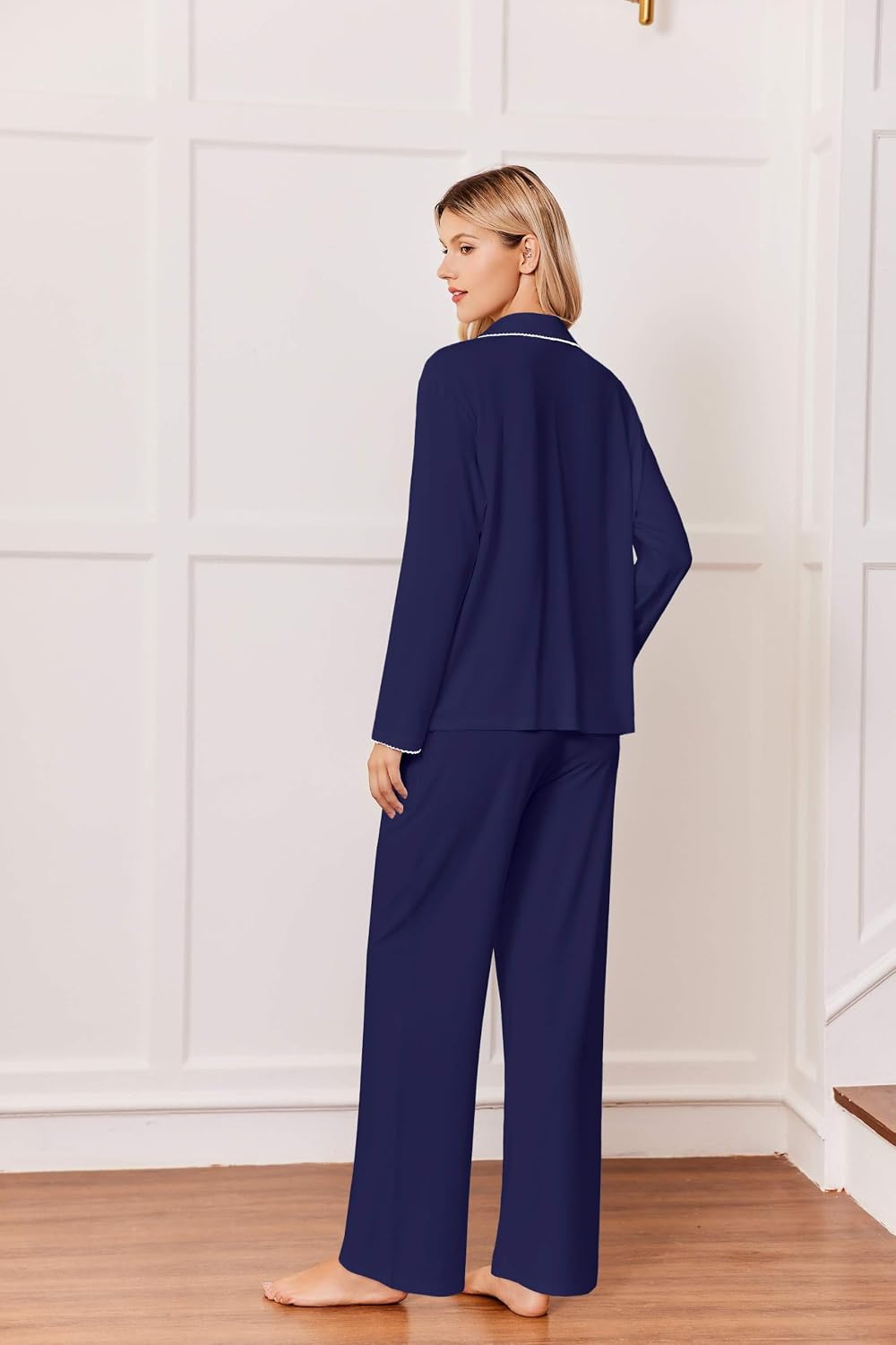 Detalle 2 de Ekouaer Women's Pajama Set Cotton Blend