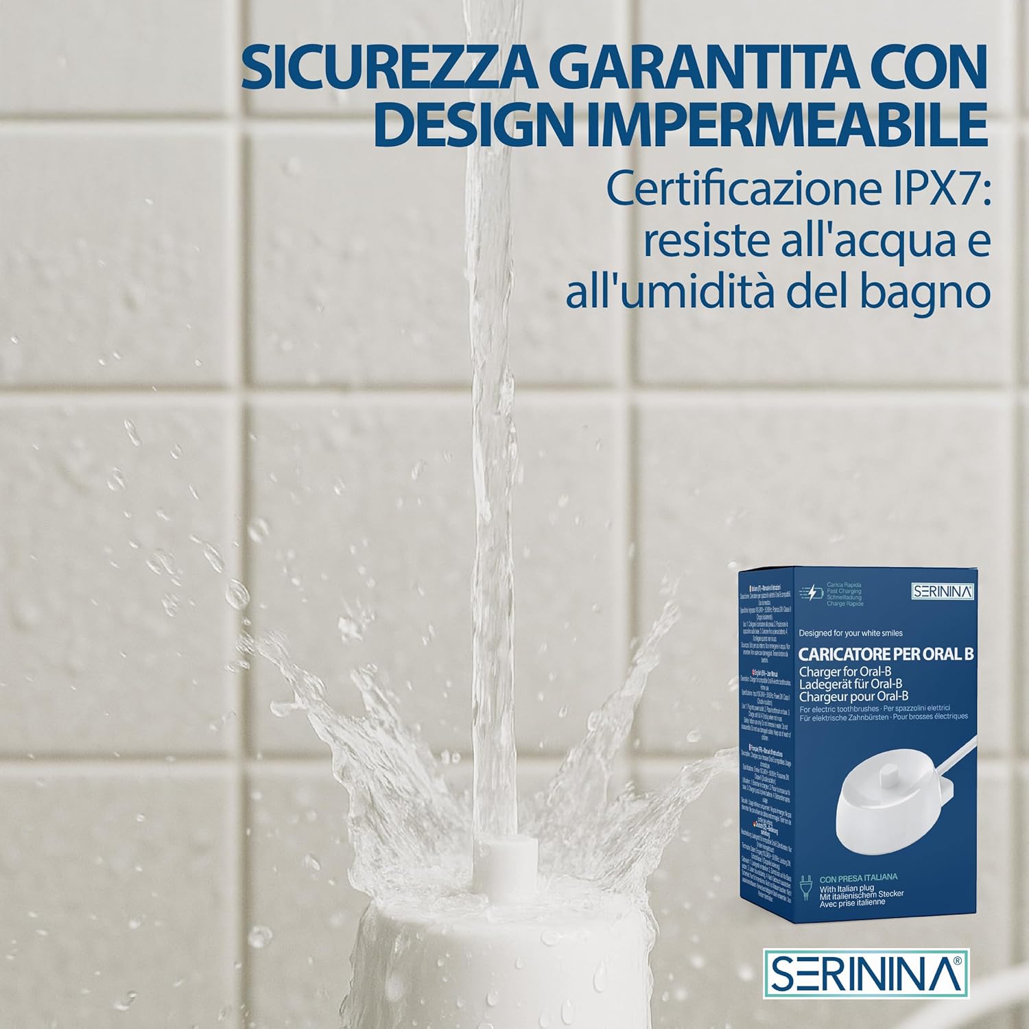 Detalle 2 de Caricatore per Oral-B Spazzolino Elettrico – Base ricarica modello 3757 (compatibile Oral‑B)