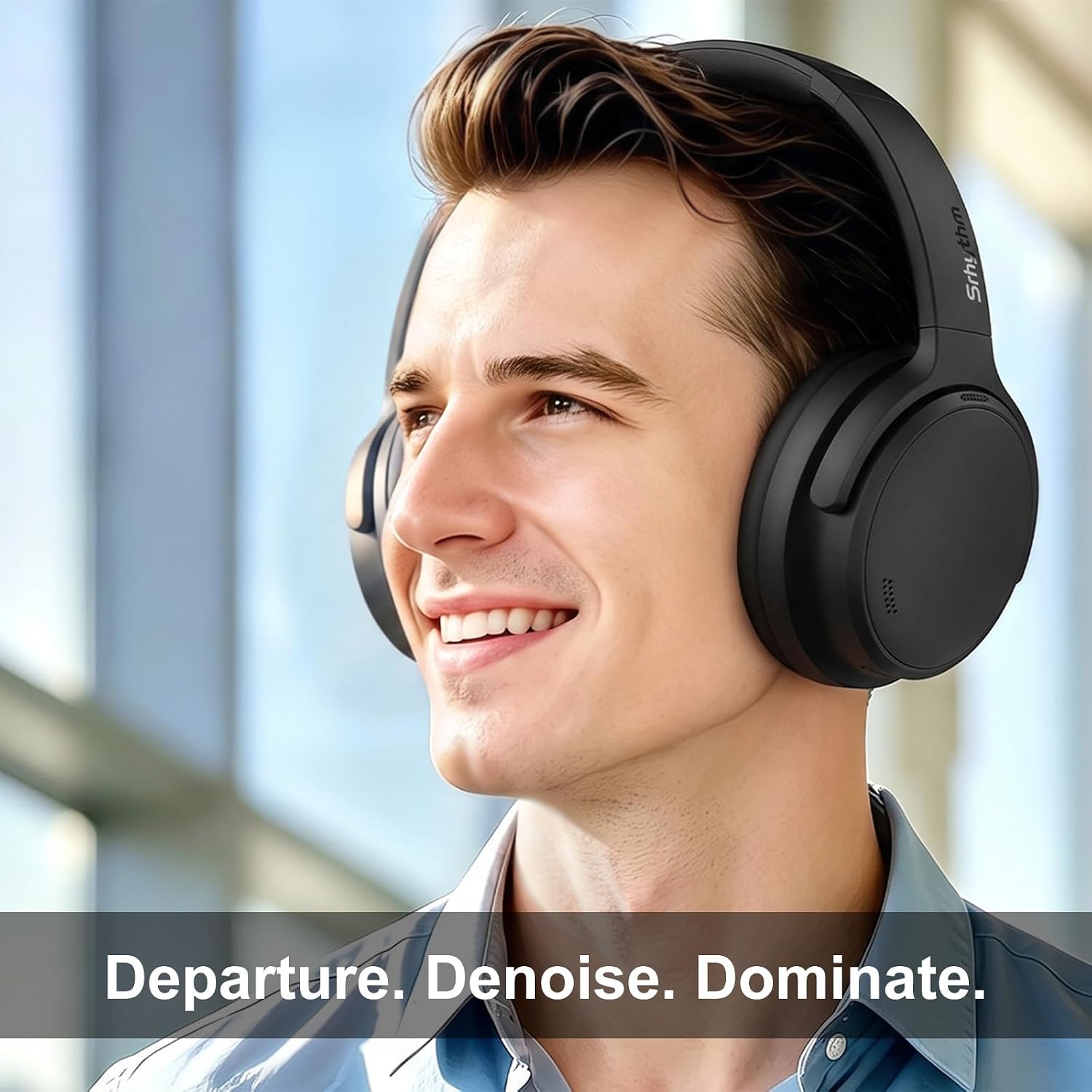 Detalle de Srhythm NiceComfort 35 NC35 2nd Gen over-ear headphones with ANC and Bluetooth 6.0