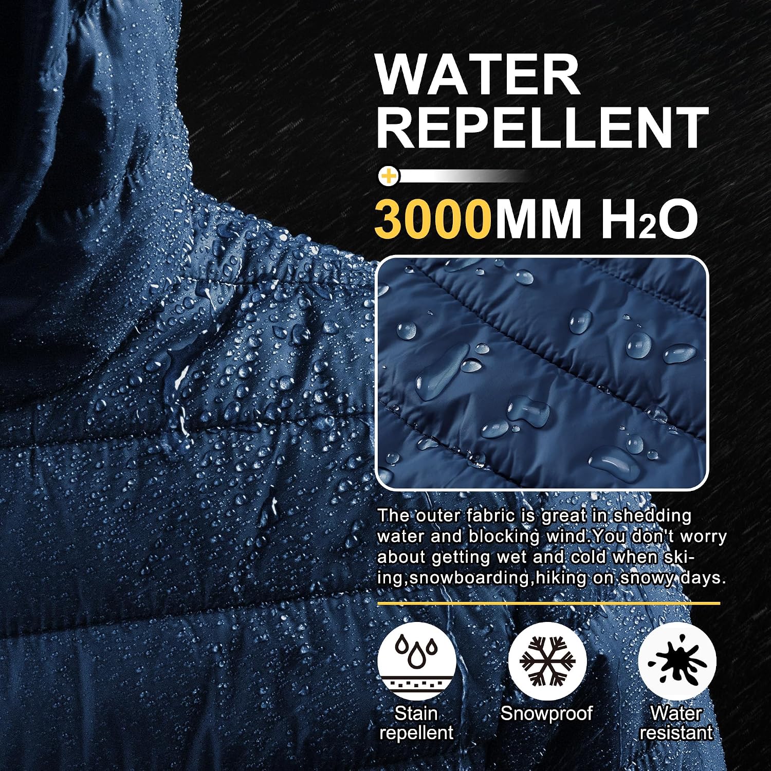 Thumbnail 2 de Outdoor Ventures Herren Steppjacke Wasserdichte Pufferjacke