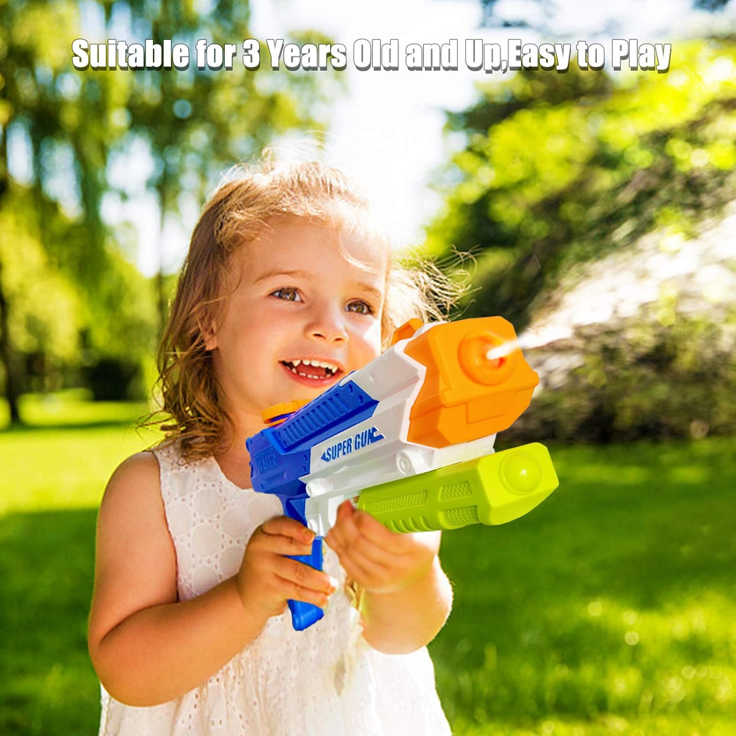 Thumbnail 5 de Water Guns for Kids - Summer Soaker Squirt Guns (2 Pack, 400CC) for 3+ | 12" x 6" ABS