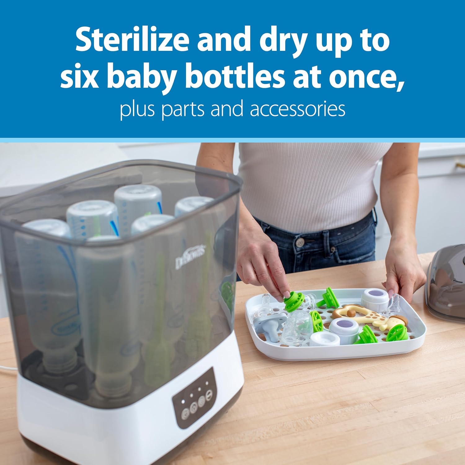 Detalle 2 de Dr. Brown's All-in-One Steriliser and Dryer for Baby Bottles, Parts & Other Newborn Essentials