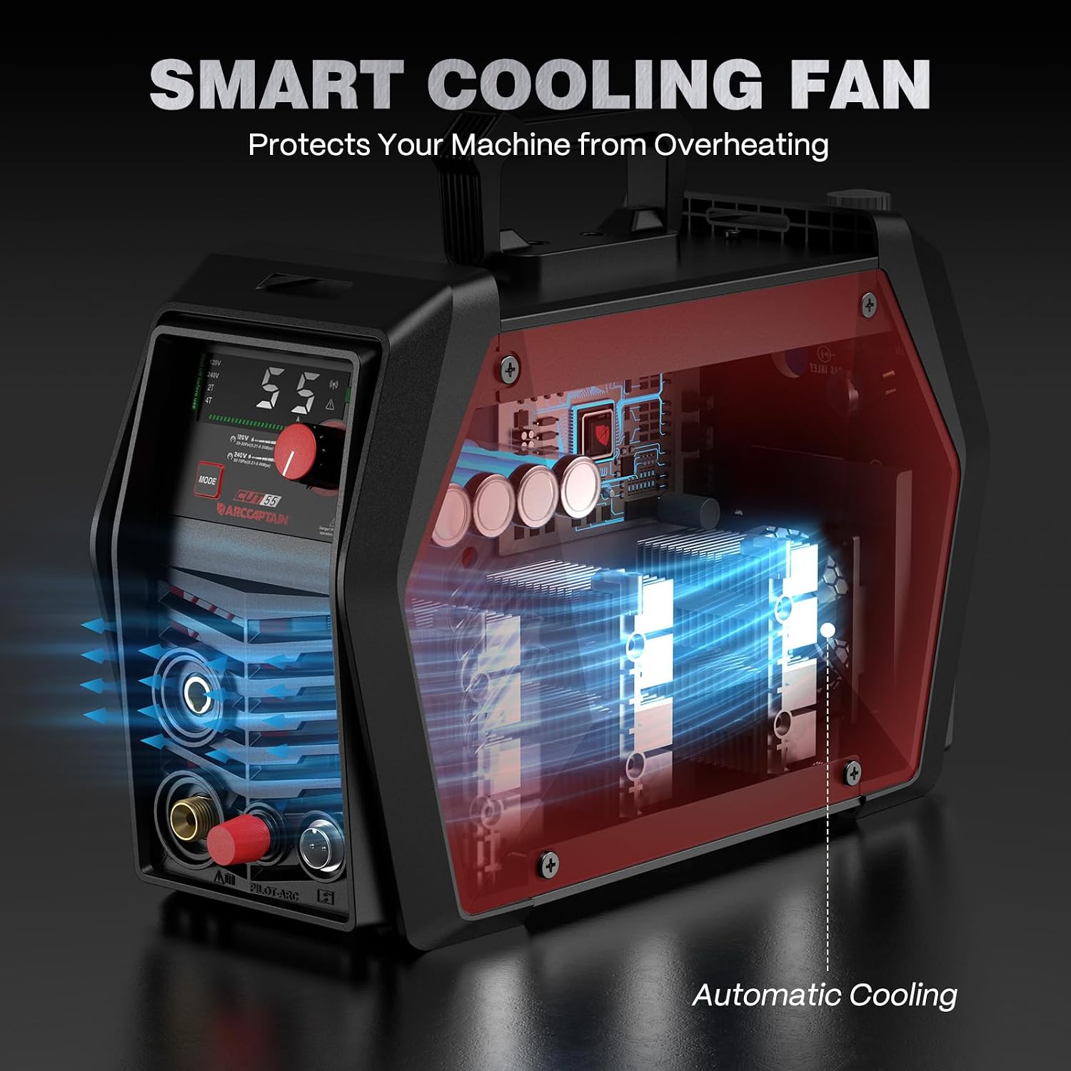 Thumbnail 5 de ARCCAPTAIN CUT55 Pro Plasma Cutter, 55A, 120V/240V, App Control, Pilot Arc