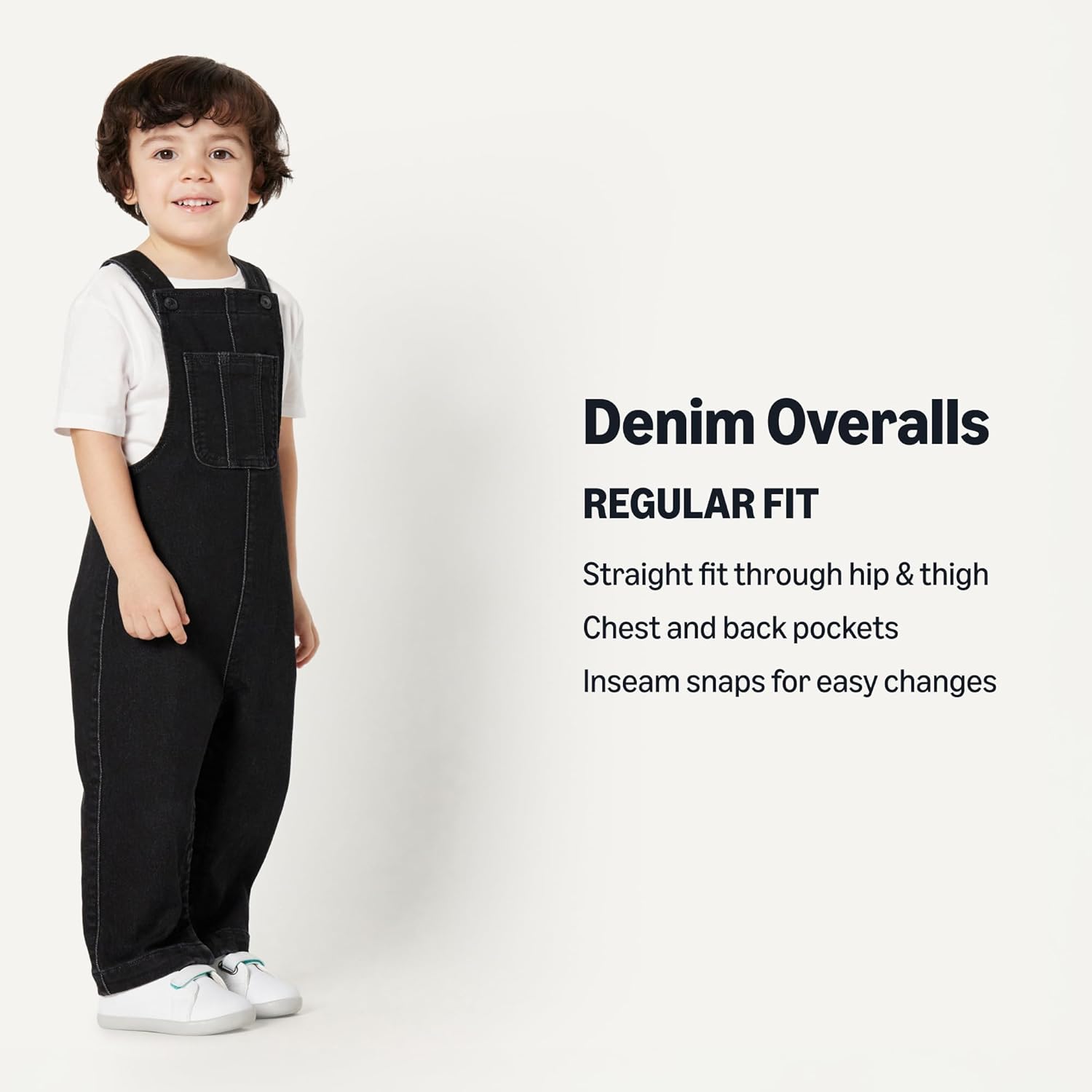 Detalle 2 de Amazon Essentials Unisex Babies’ Soft Stretch Regular-Fit Denim Overalls