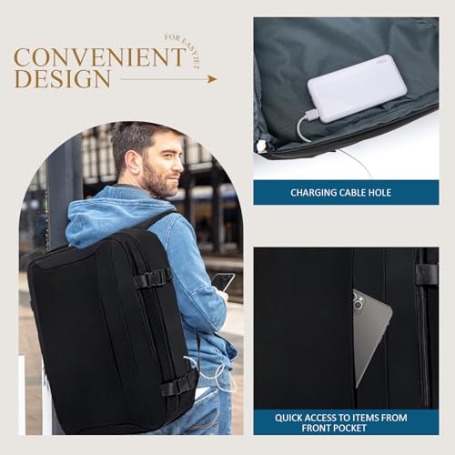 Detalle de Lossga Mochila de Viaje Cabina 55x35x20 cm: comodidad y organización para cabinas de avión