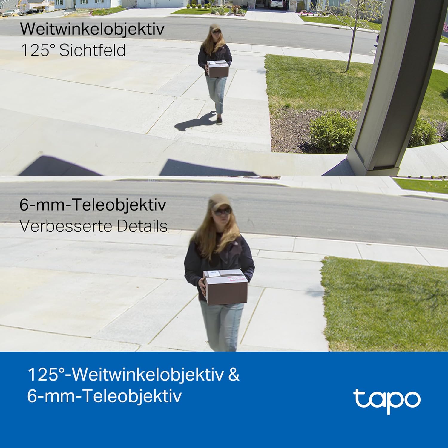Thumbnail 3 de Tapo C246D WLAN Außenüberwachungskamera mit 2K Dual-Objektiv – 125° Weitwinkel + 6 mm Teleobjektiv