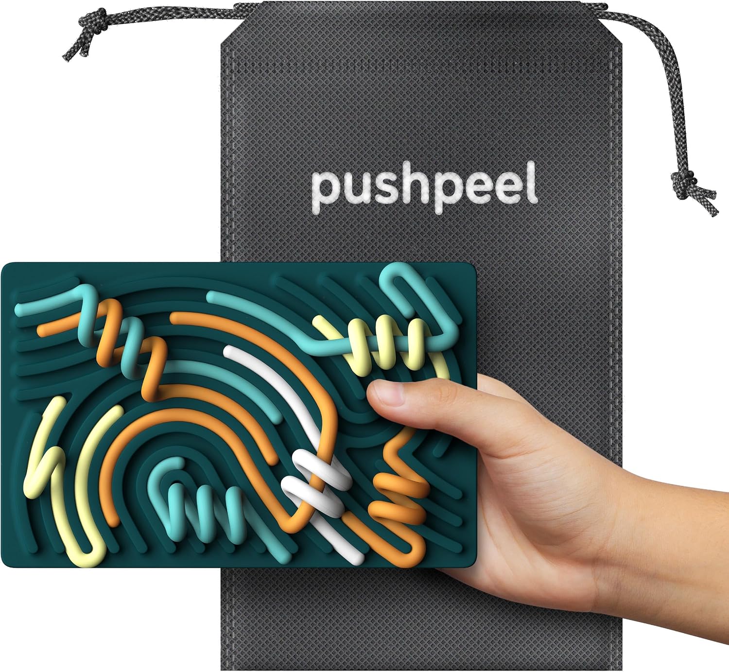 Thumbnail 6 de Pushpeel PPAB001 Sensory Activity Board, Silicone Fidget Toy with 11 Strings