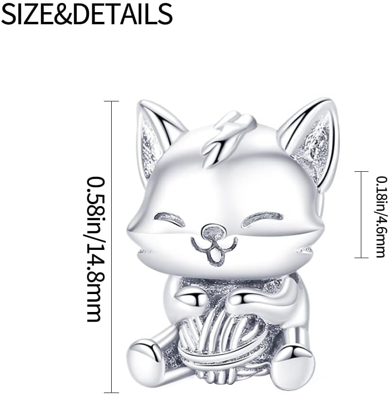 Thumbnail 5 de KUNVONIC Charm Anhänger Damen 925 Sterling Silber – passend für Pandora- und europäische Armbänder