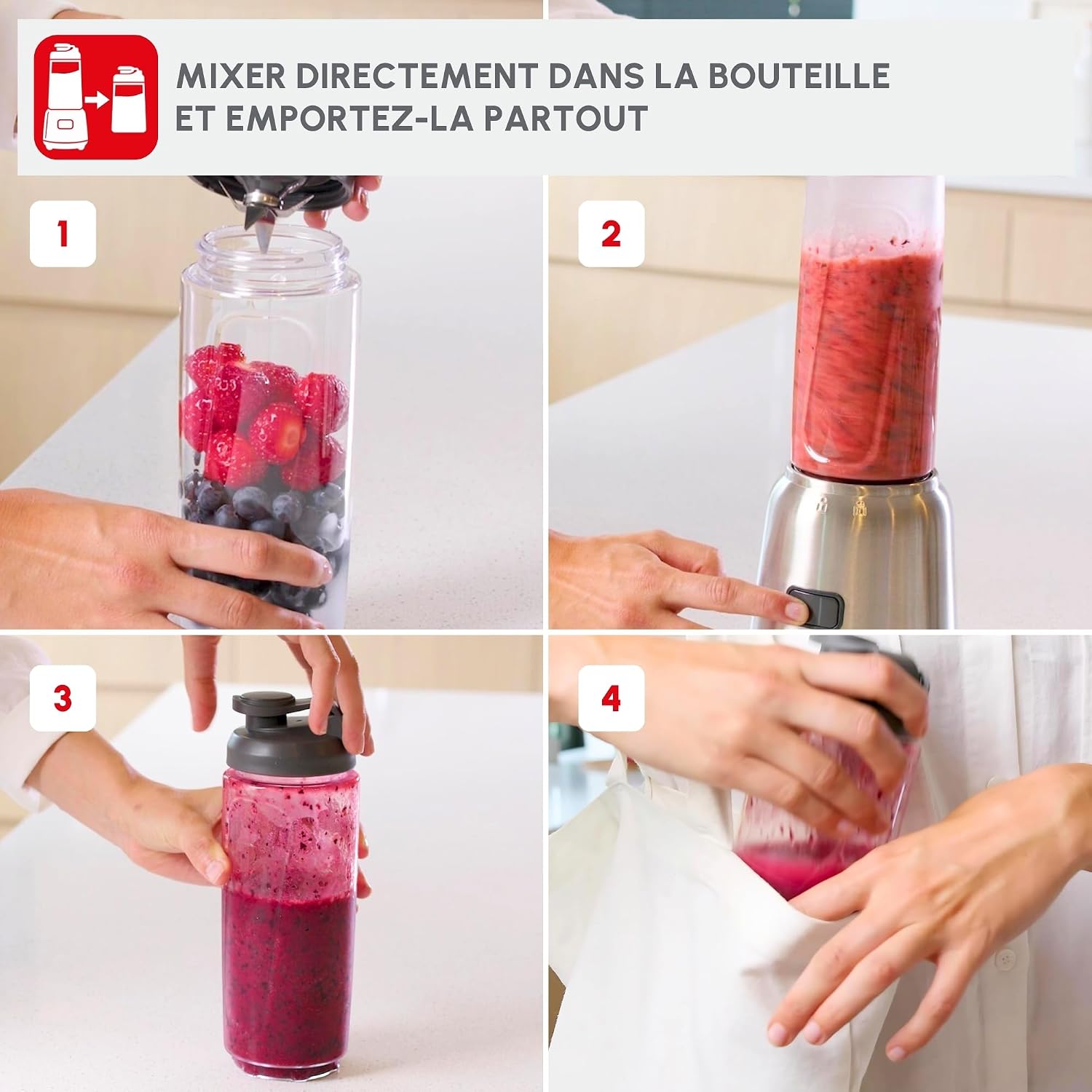 Detalle de Moulinex LM15FD frullatore portatile 600 ml 🥤