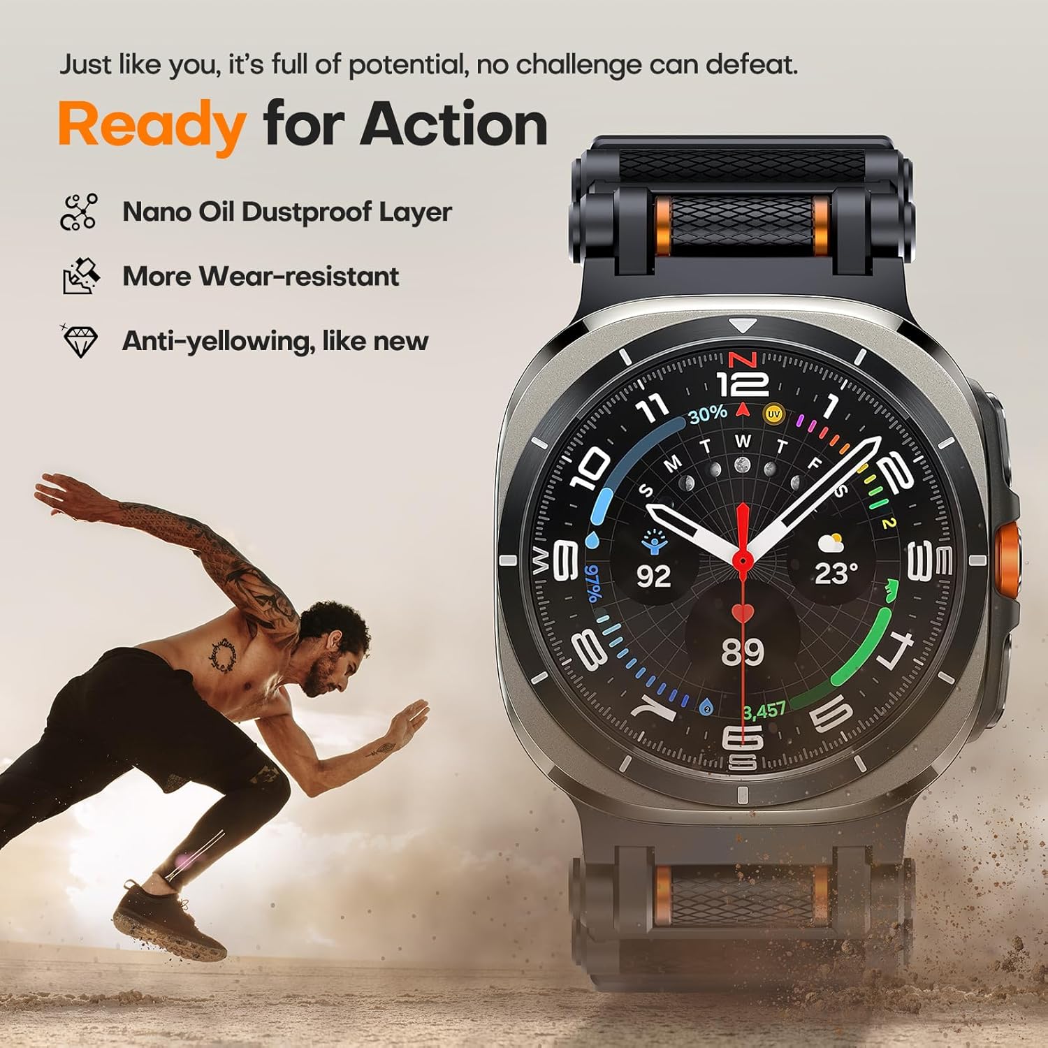 Thumbnail 5 de TAURI Galaxy Watch Ultra 47mm rugged band