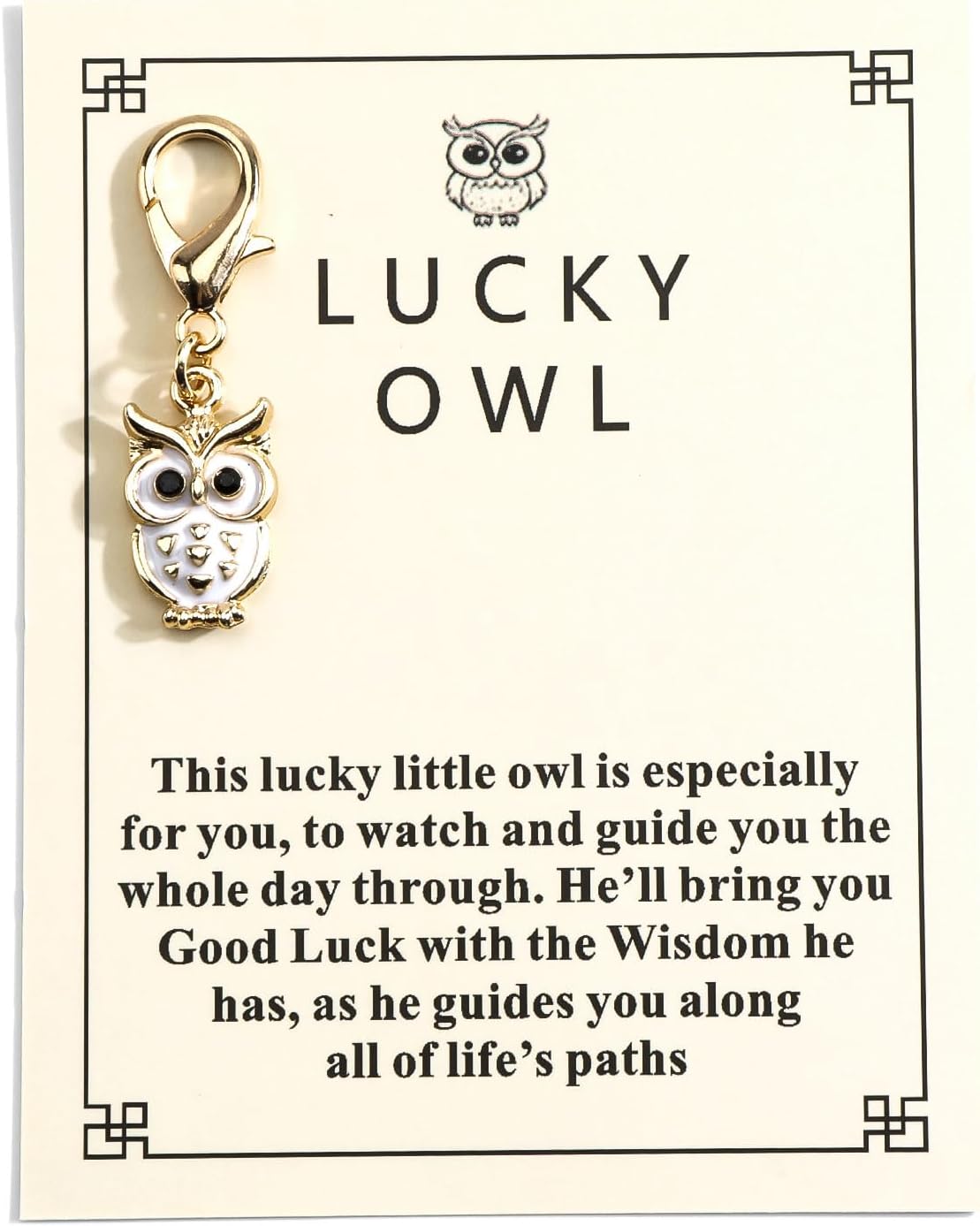 Thumbnail 6 de Gallkeat Good Luck Owl Keychain with Inspirational Card