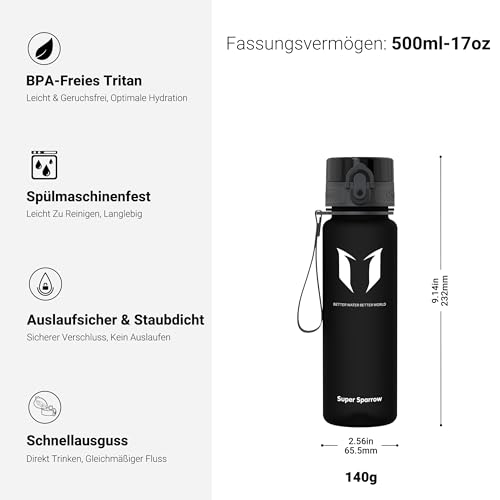 Detalle de Super Sparrow Trinkflasche aus Tritan mit 500 ml