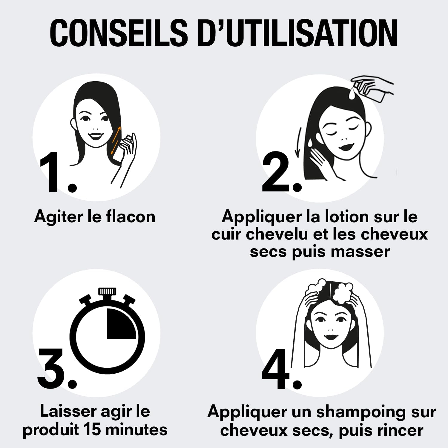 Detalle 2 de Pouxit XF Lotion Anti-Poux et Lentes – Traitement en 15 minutes, dès 6 mois, 200 ml