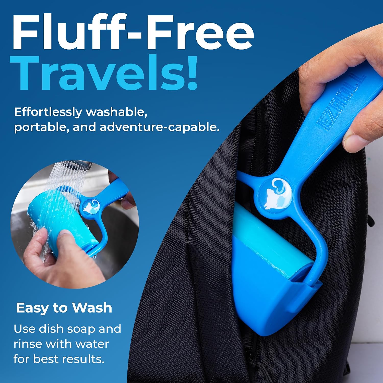Thumbnail 5 de PetLovers EzRoll Reusable Lint Roller – Sticky for Life: Multi‑Surface Pet Hair & Dust Remover