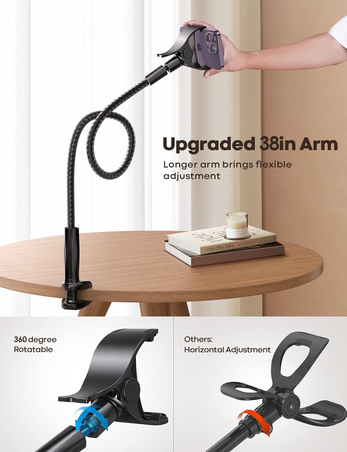 Detalle 2 de Lamicall Gooseneck Phone Holder 38-inch