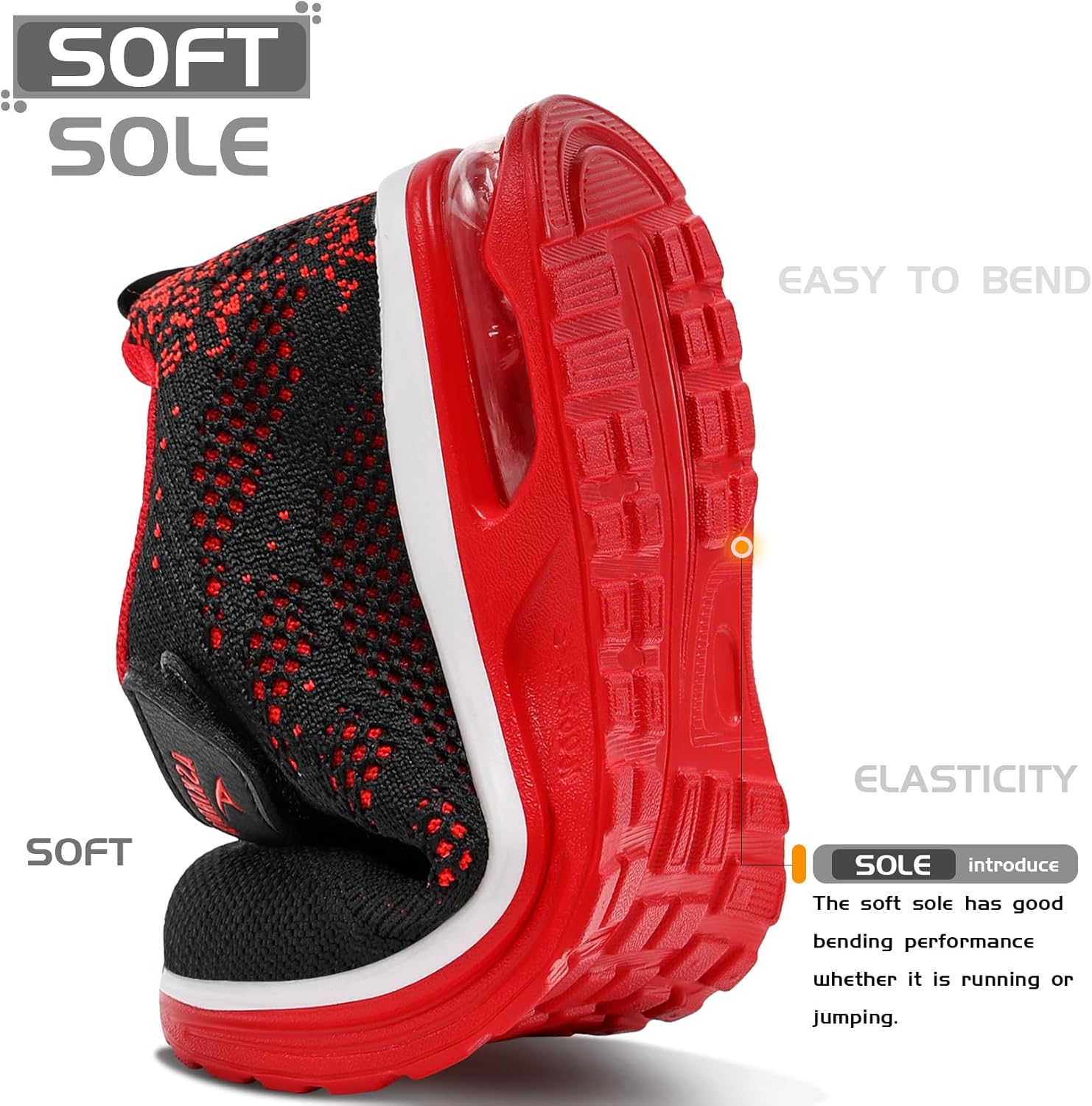 Thumbnail 4 de ASHION Kinder Turnschuhe für Jungen Sneaker mit Klettverschluss – atmungsaktives Mesh