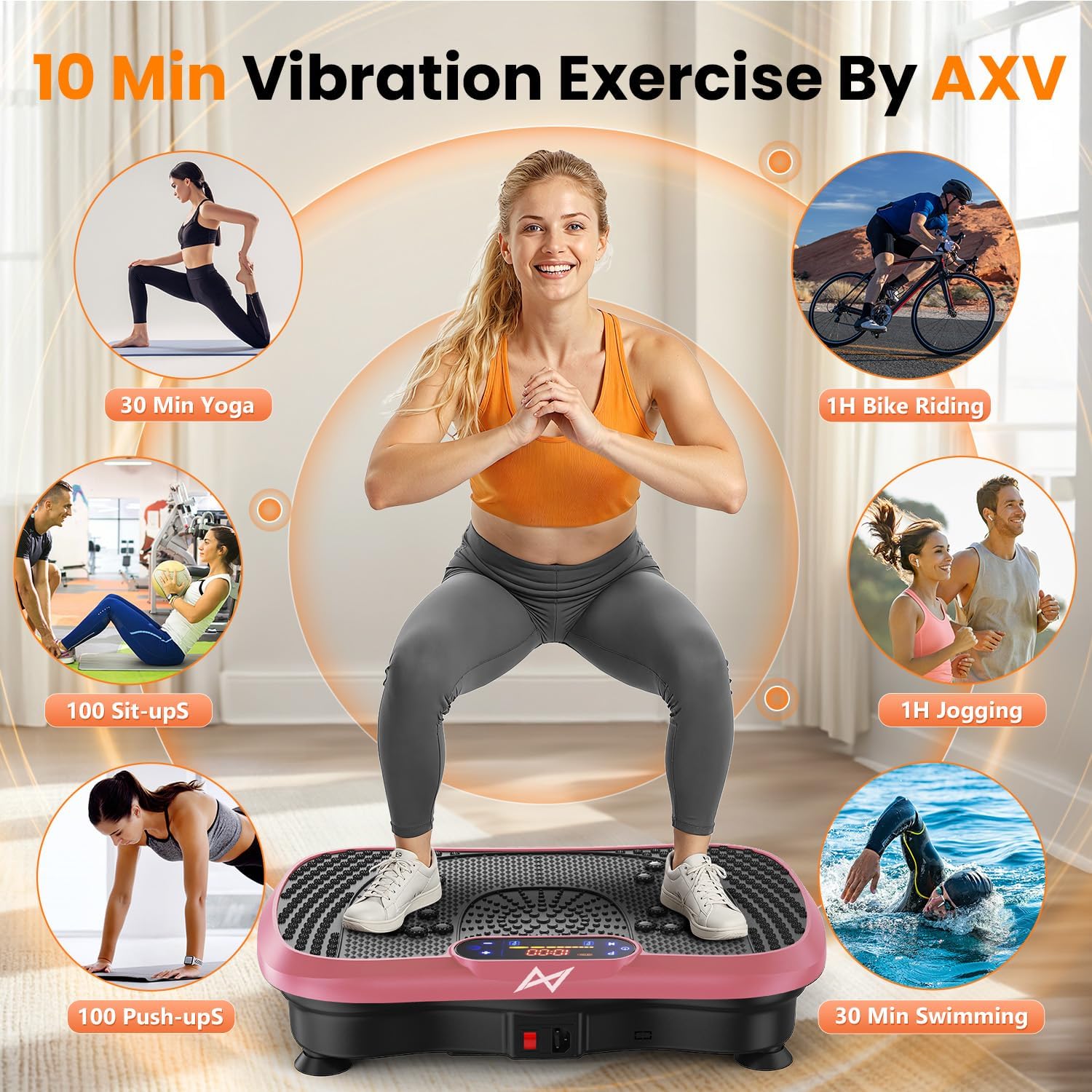 Thumbnail 1 de AXV Vibration Plate 120-Speed Full Body Shaker
