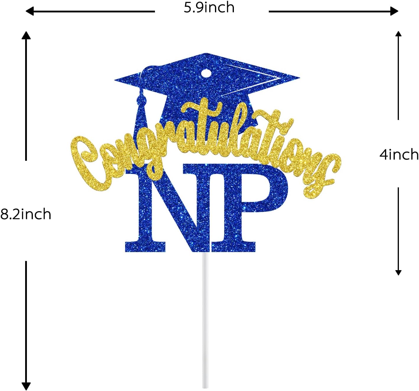 Thumbnail 6 de NP Graduation Cake Topper, 5.9-Inch Width
