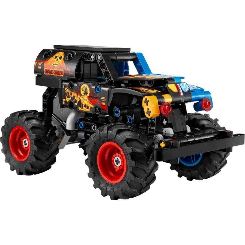 Detalle 2 de Camión LEGO Technic 42219 Monster Jam Grave Digger Fuego y Hielo
