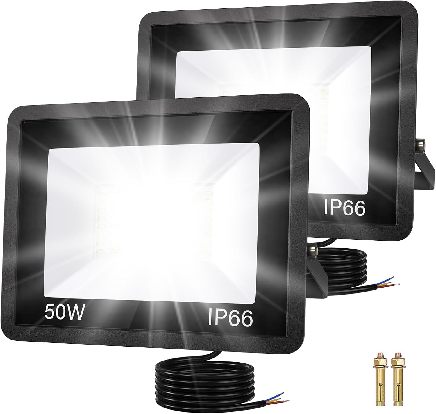 Detalle de ICRGB DJHW491 LED-strålkastare 50 W, 5 000 lm, IP66 och 6 500 K