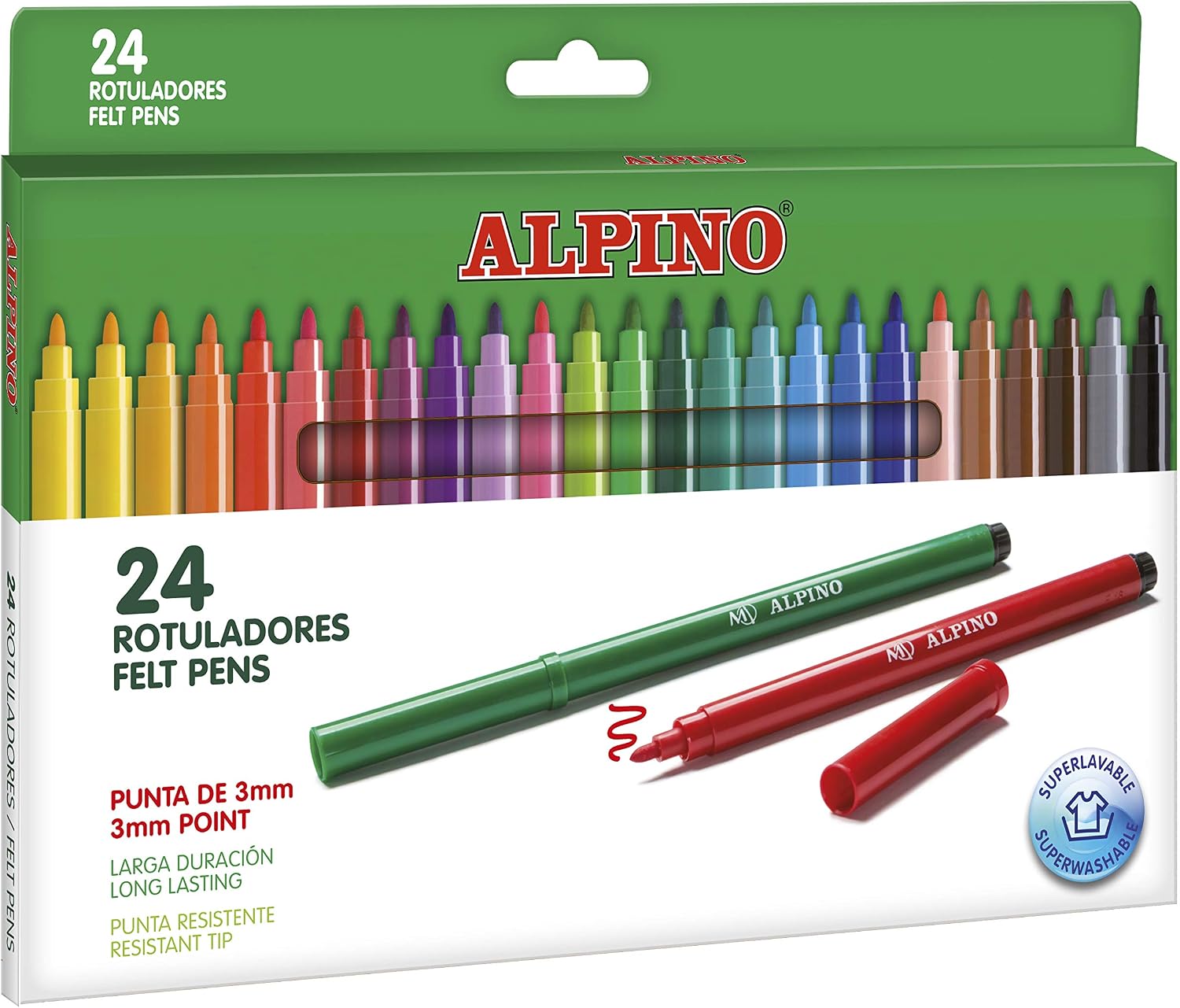 Detalle de Alpino escolar pack 24 rotuladores