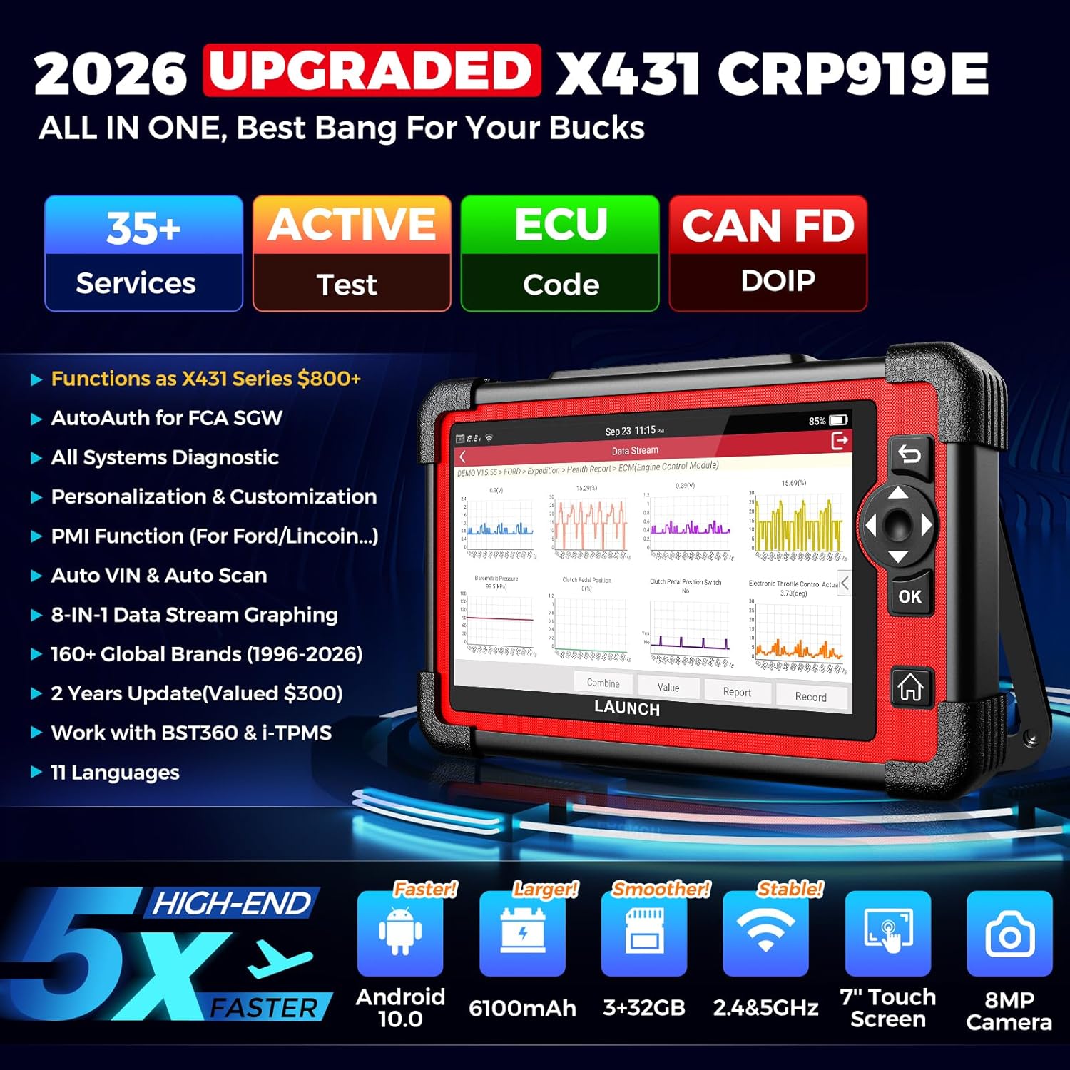 Thumbnail 1 de LAUNCH X431 CRP919E OBD2 scanner 2026