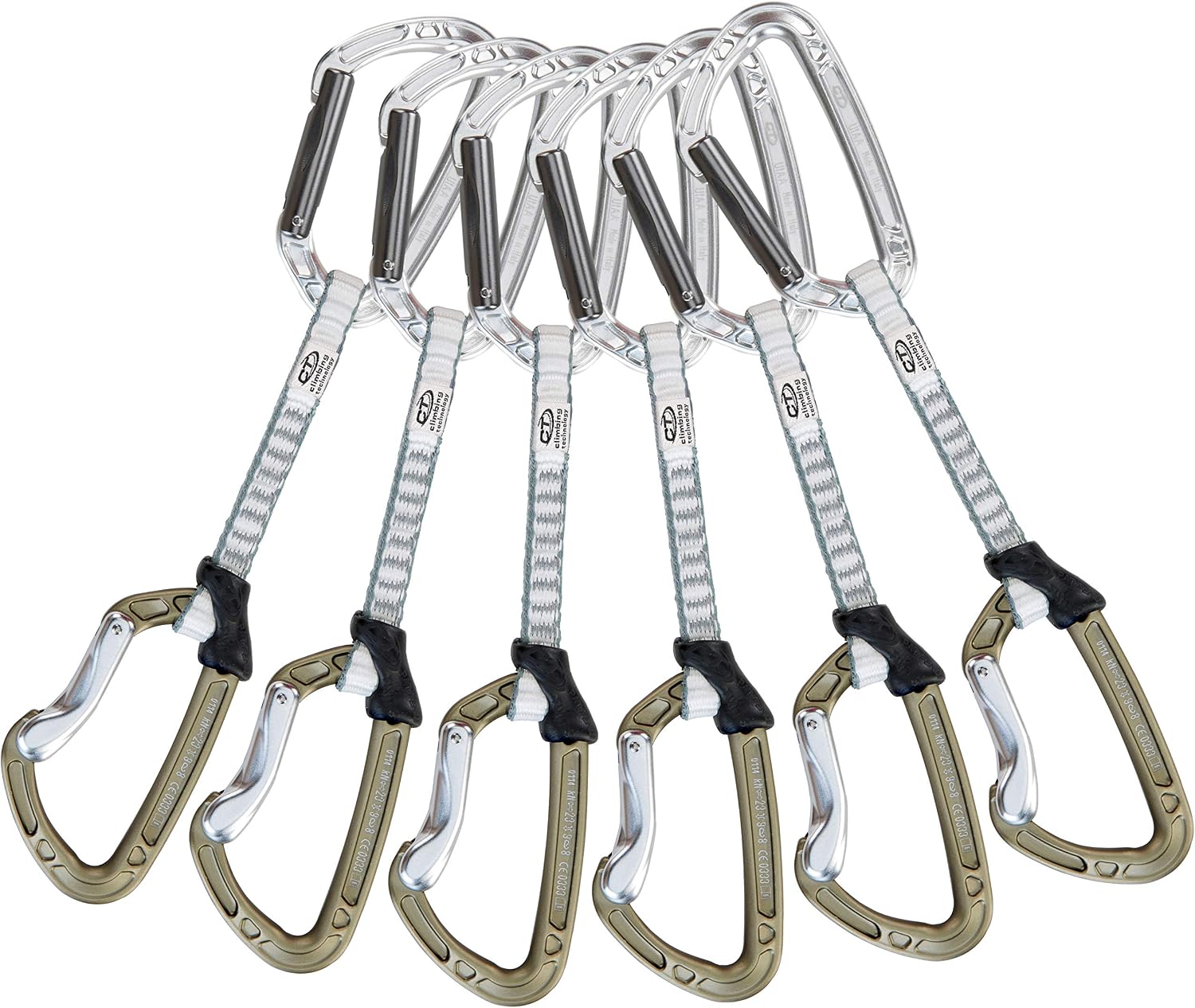 Detalle 2 de Aerial PRO Set DY HC Rinvio di Climbing Technology – confezione da 6 rinvii Rinvio in dado argento/marrone