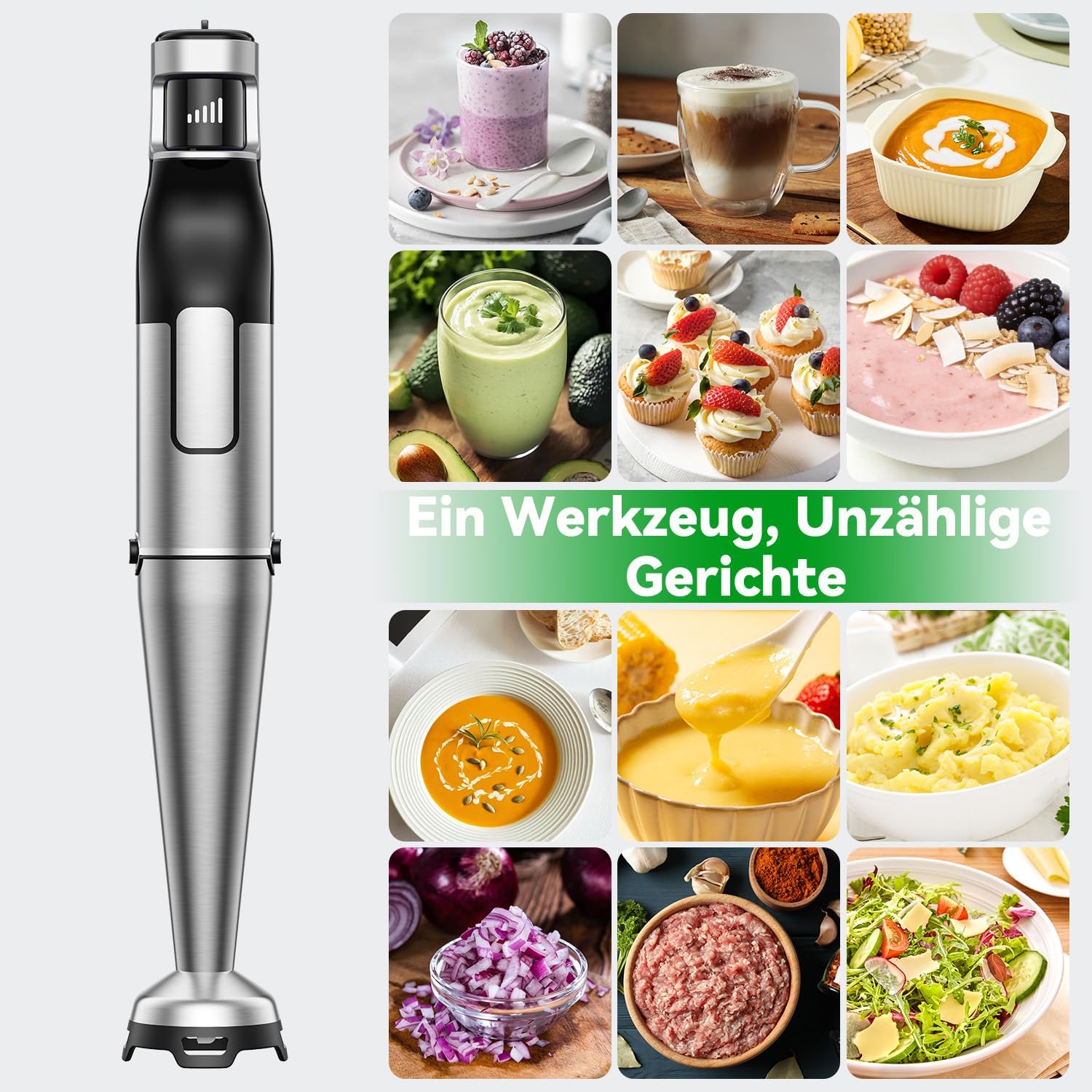 Detalle 2 de BESROY Stabmixer Set 5 in 1 1100 W