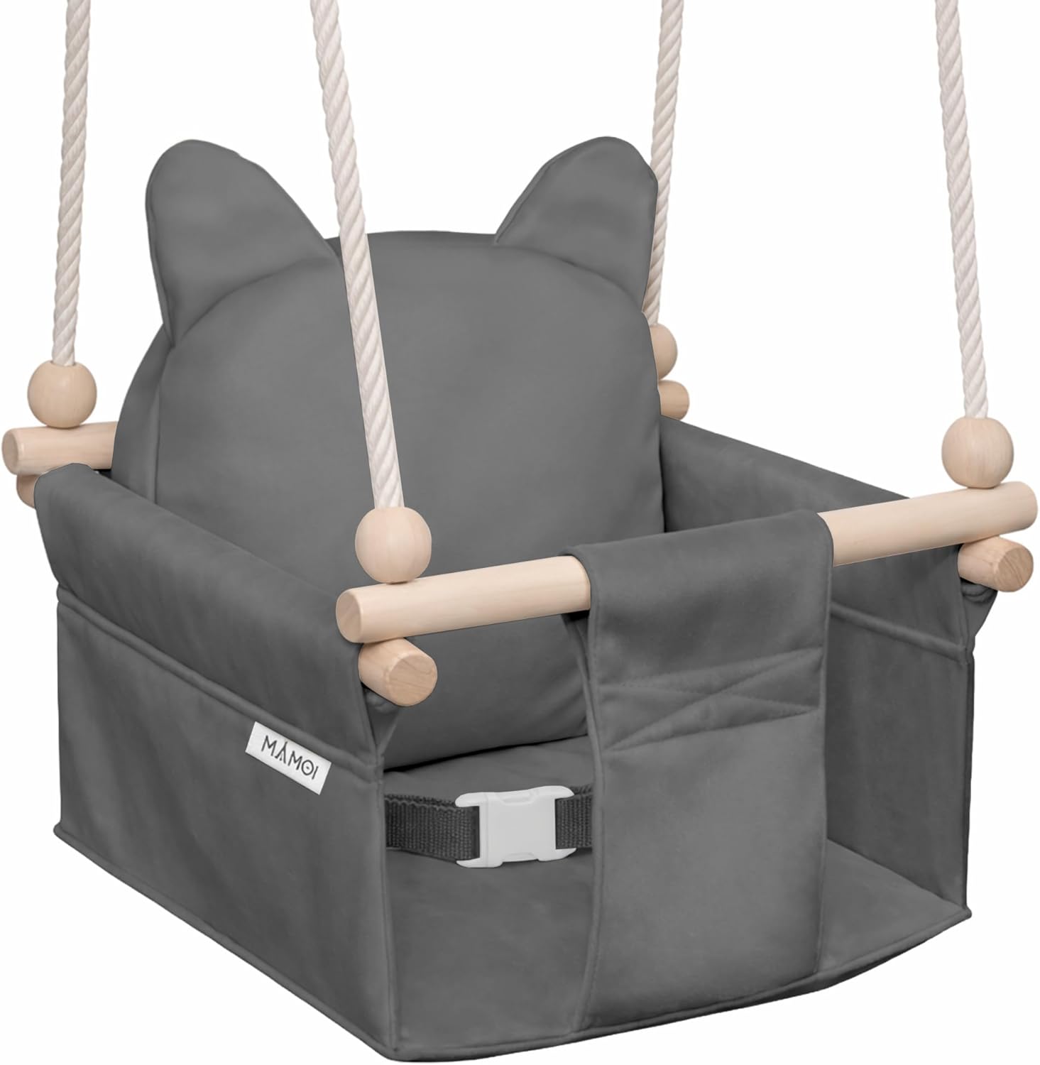 Thumbnail 6 de MAMOI Altalena per bambini con cintura di sicurezza – seduta sicura per interno, 6–36 mesi