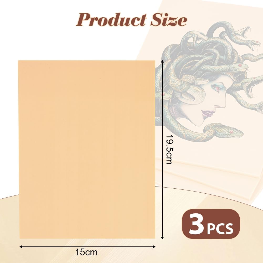 Detalle 2 de Vicloon A5 Silicone Tattoo Practice Skin, 3 mm, Double-Sided, Skin Tone
