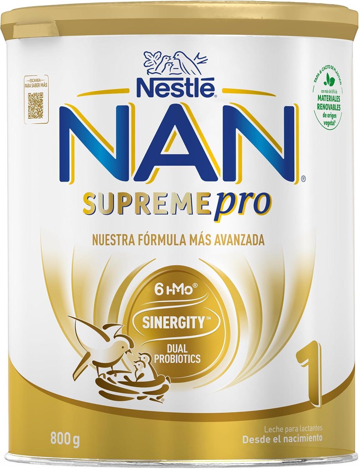 Detalle de Nestlé NAN SUPREMEPRO 1 infant milk powder, 800 g, with dual probiotics