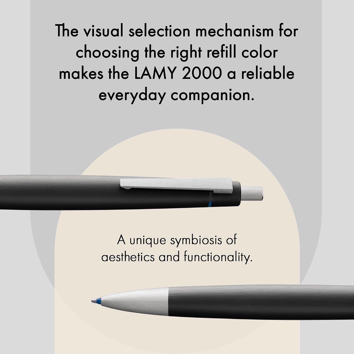 Detalle de LAMY 2000 4色ボールペン ブラック、M 21リフィル4色付属・ポリカーボネート製ボディ