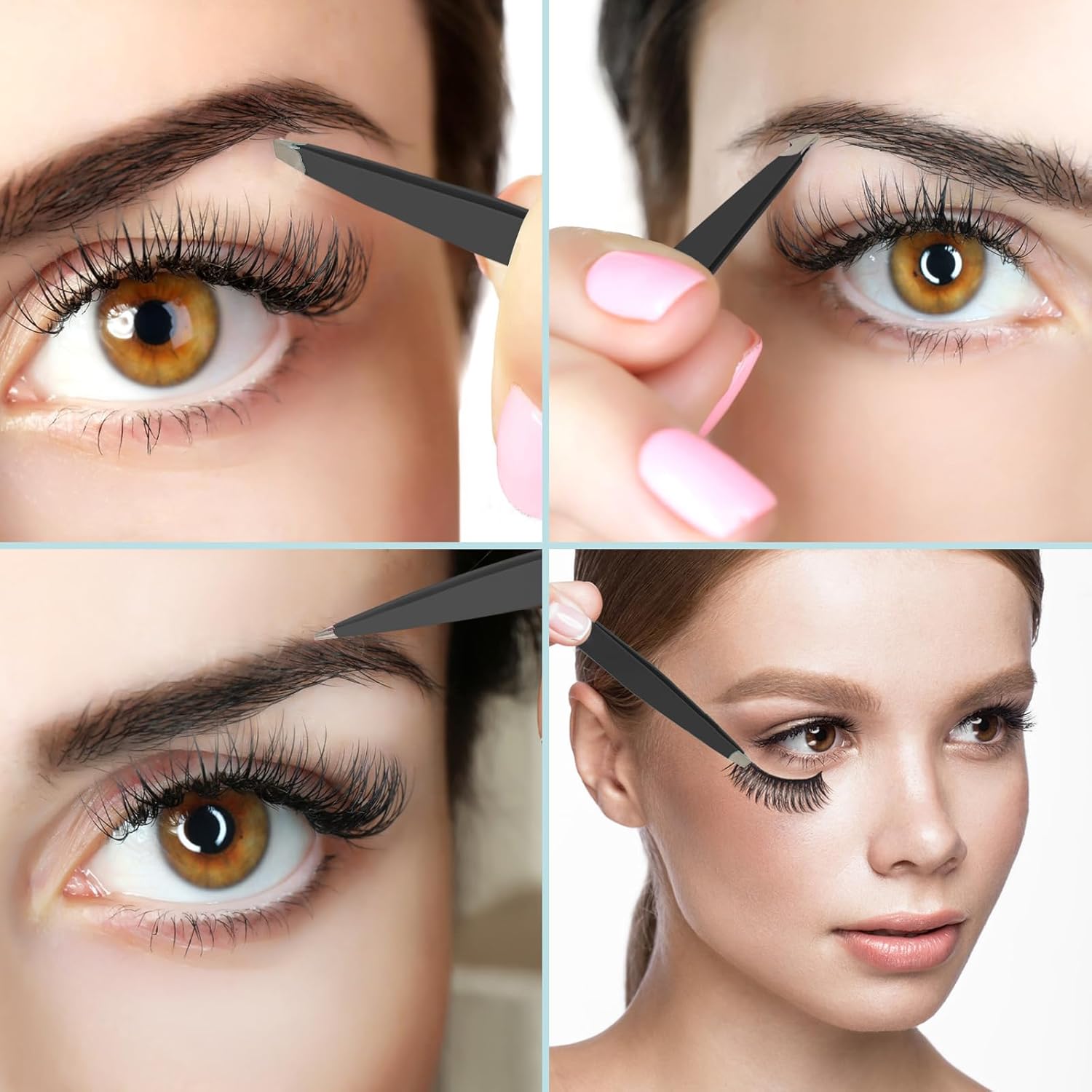 Detalle de SWEET VIEW 7‑Stück Pinzetten-Set – Präzisionswerkzeug für Augenbrauen, Gesicht und eingewachsene Haare