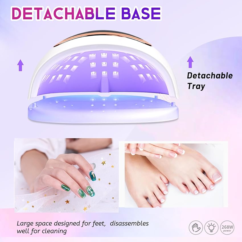 Thumbnail 5 de Wisdompark 268W UV LED Nail Lamp — 4 Timers 💅