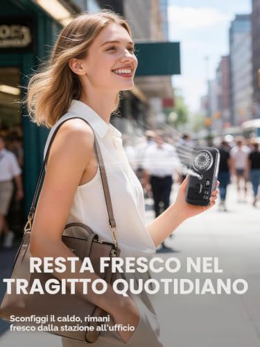 Thumbnail 6 de Mini Ventilatore Portatile con Nebulizzatore di Kssvzz – Compatto, Silenzioso e Versatile