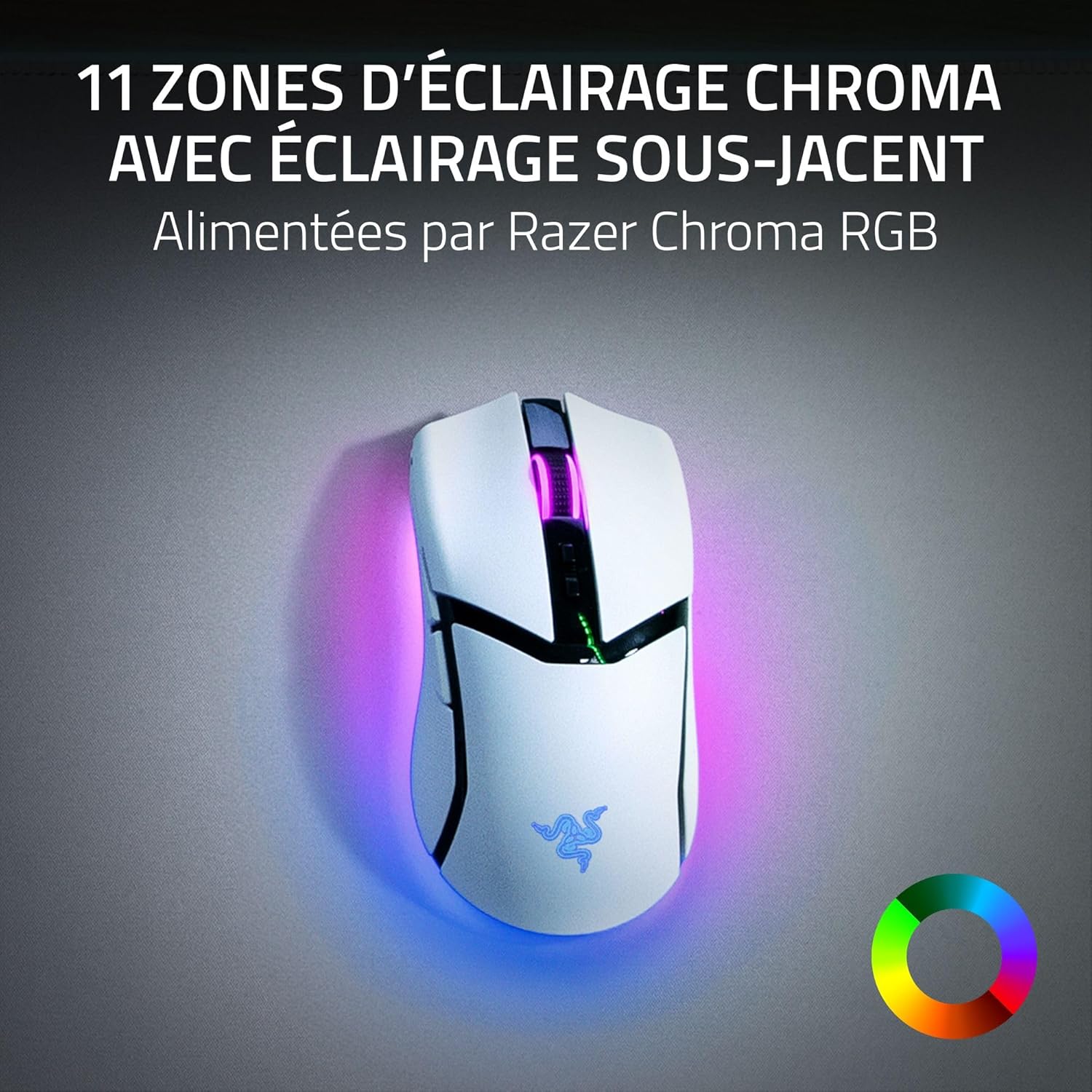 Thumbnail 3 de Razer Cobra Pro sans fil RGB à capteur optique 30K DPI (HyperSpeed 8K Hz, 10 boutons personnalisables) Blanc