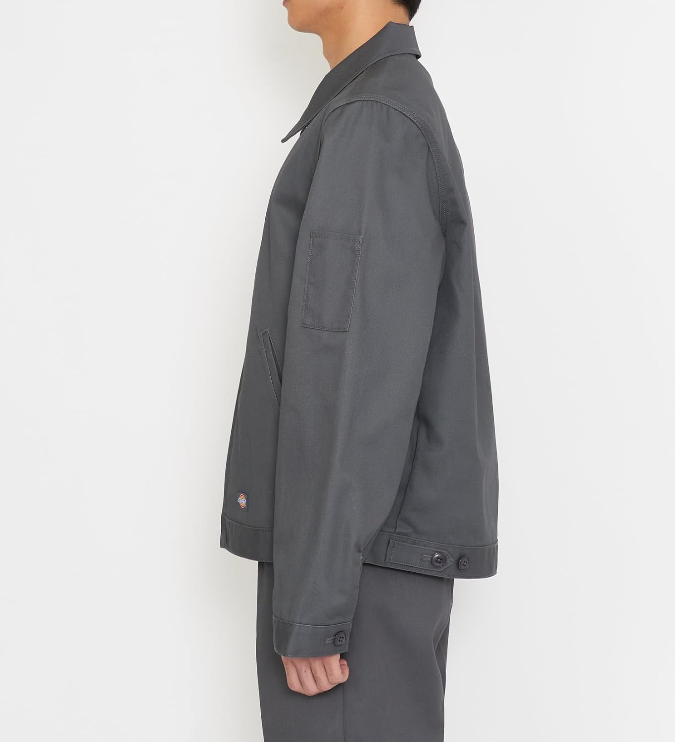 Detalle 1 de Dickies JT75 アイゼンハワージャケット ポリエステル・コットン素材、裾調整ボタン付き