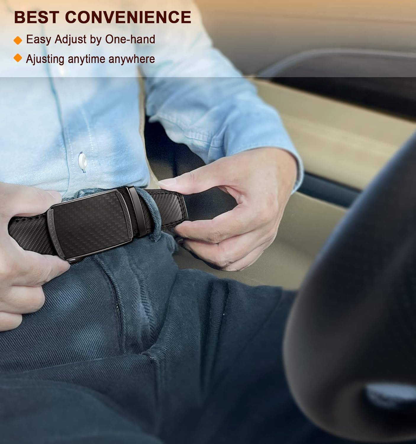 Thumbnail 6 de BULLIANT Leather Ratchet Belt 1 3/8" width 👔